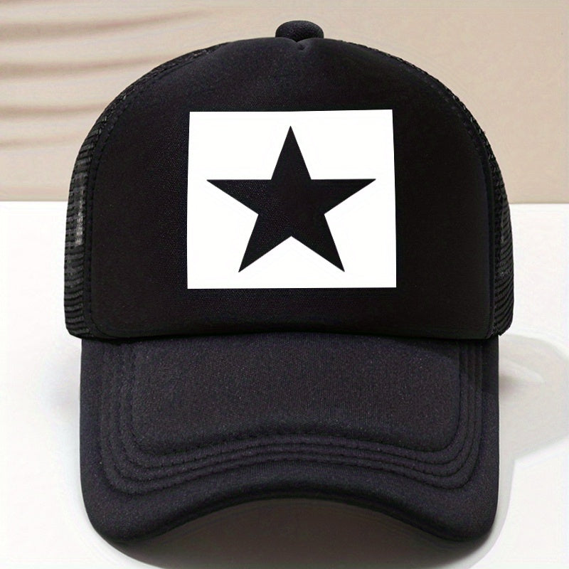 Pentagram Printed Unisex Baseball Cap Hip Hop Mesh Trucker Hat