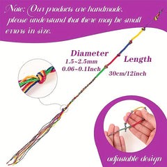 50pcs Handwoven Bracelets Friendship Rope Thread Bracelet Party Supplies