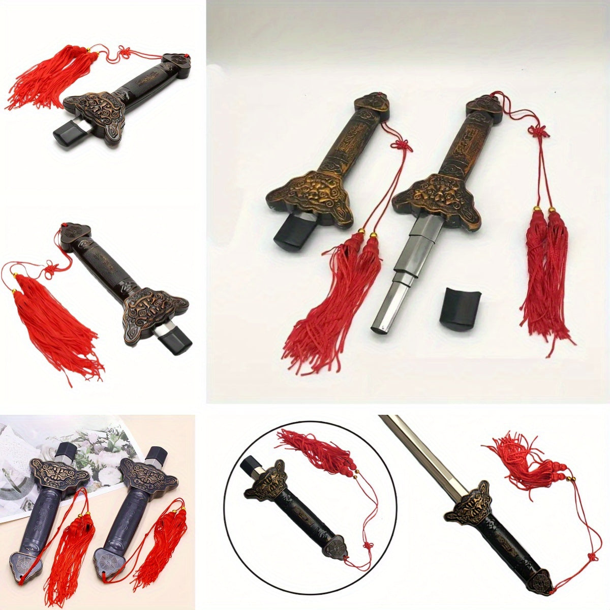 Stainless Steel Folding Sword with Blade Pattern