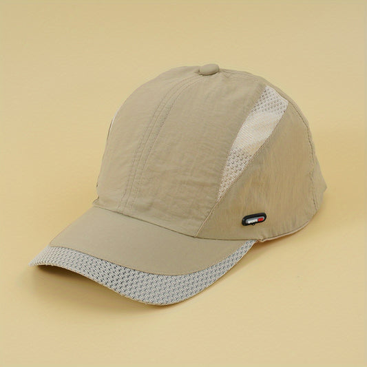 Solid Mesh Baseball Cap Thin Quick Drying Outdoor Sports Hat Adjustable