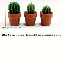 Small Flower Succulent Cacti Green Plant Pots Home Layout Models