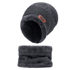 Winter Beanie Hat & Scarf Set for Men & Women