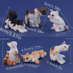 Cartoon Cat Micro Landscape Doll House Display