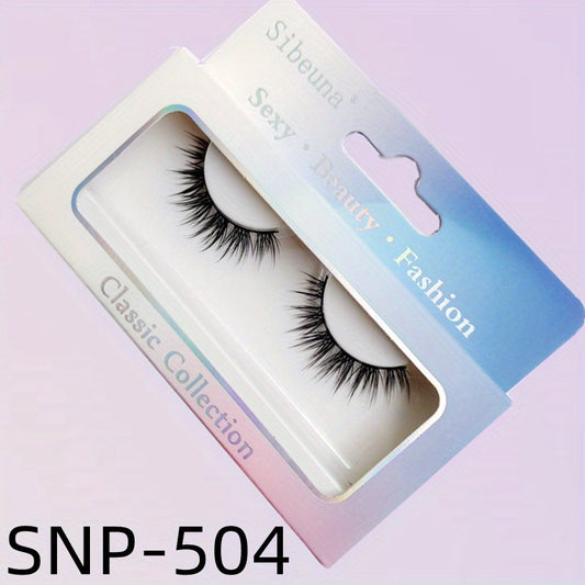 Natural Fluffy Faux Mink Lashes Soft Wispy Extension With Box