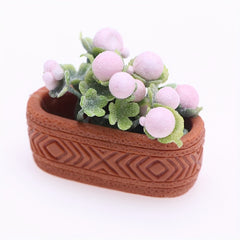 1:12 Scale Potted Plant Model for Dollhouse Decor