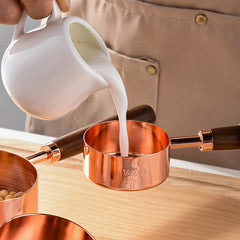 8pcs Stainless Steel Measuring Cup & Spoon Set with Wooden Handle