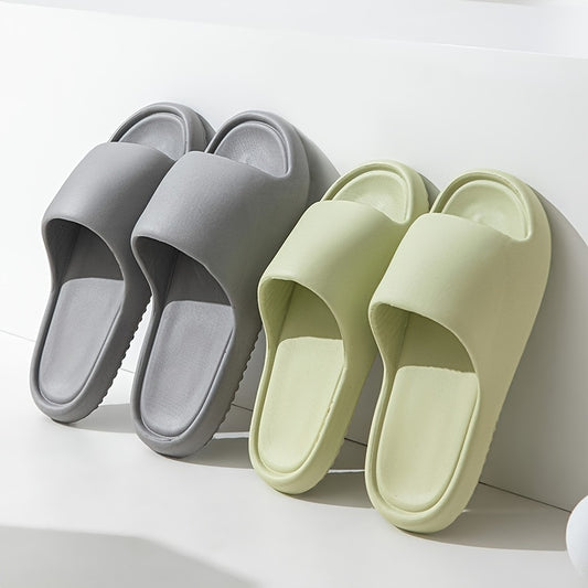 Men's Solid Slides Non Slip Slippers Open Toe Shoes