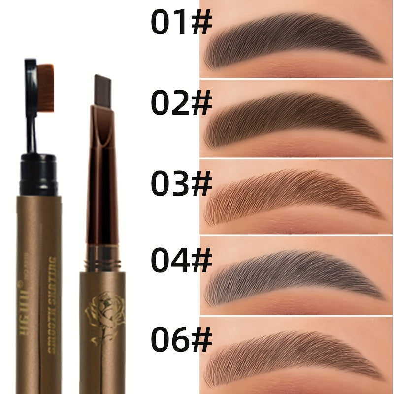 Dual-Ended Waterproof Eyebrow Pencil & Powder for Long-Lasting Results