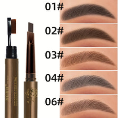 Dual-Ended Waterproof Eyebrow Pencil & Powder for Long-Lasting Results