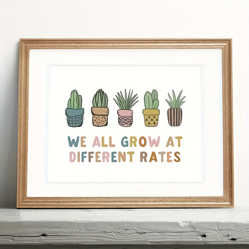 Bohemian Style Growth Mindset Classroom Poster 32X25 cm