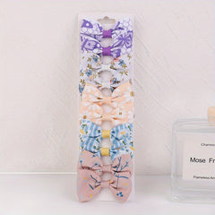 10pcs Unicorn Print Bow Hair Clip Prom Girls Hair Accessories