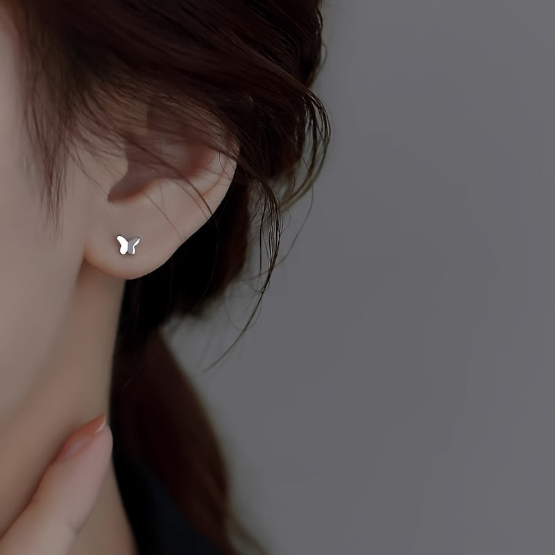 925 Silver Butterfly Stud Earrings Fairy Ear Bone Studs