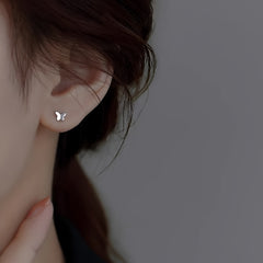 925 Silver Butterfly Stud Earrings Fairy Ear Bone Studs
