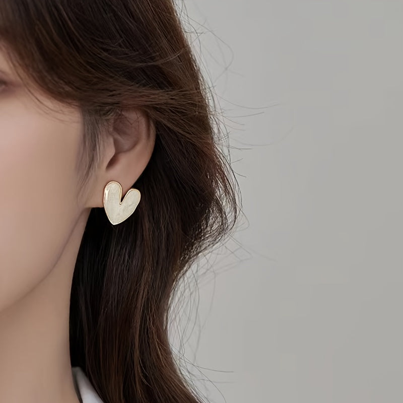Heart Stud Earrings Personality Ear Jewelry For Women