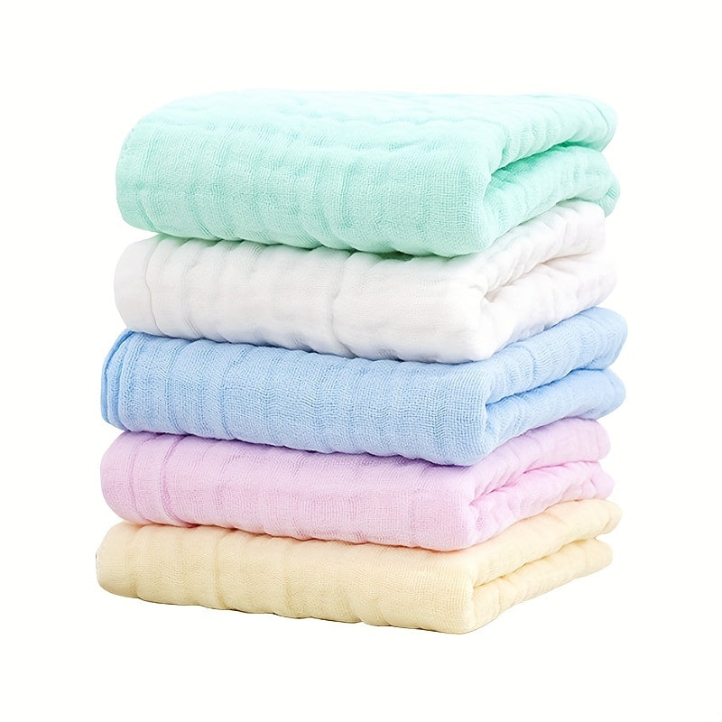 Soft & Absorbent Muslin Cotton Baby Washcloths - Pack of 5