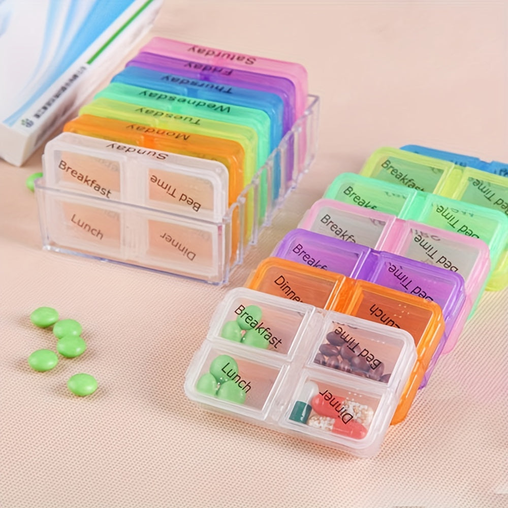 Weekly Pill Organizer 7 Pill Box Pill Case Portable Medicine Box