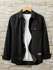 Men's Casual Long Sleeve Button Up Shirt With Pocket