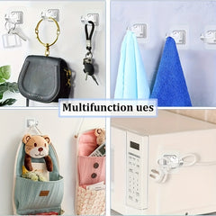 8pcs Adhesive Curtain Rod Brackets - No Drilling Rod Holder Hooks