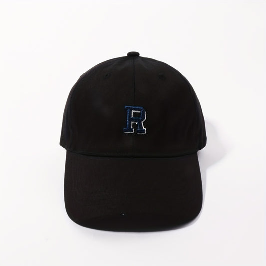 R Embroidered Baseball Cap Casual Sunshade Dad Hat Adjustable Unisex Sun Hats