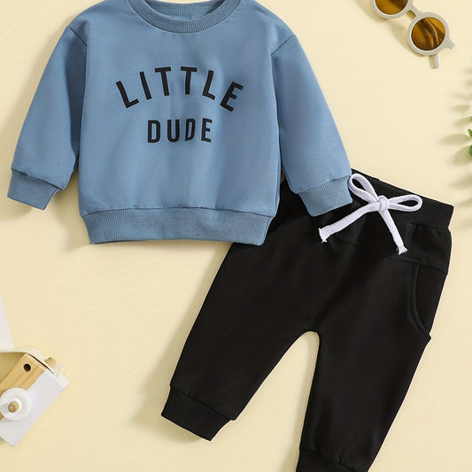 LITTLE DUDE Baby's Outfit Long Sleeve Top Trousers Set