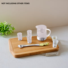 1/12 Dollhouse Cups Set with Kettle and 3 Water Cups - Mini Home Accessories
