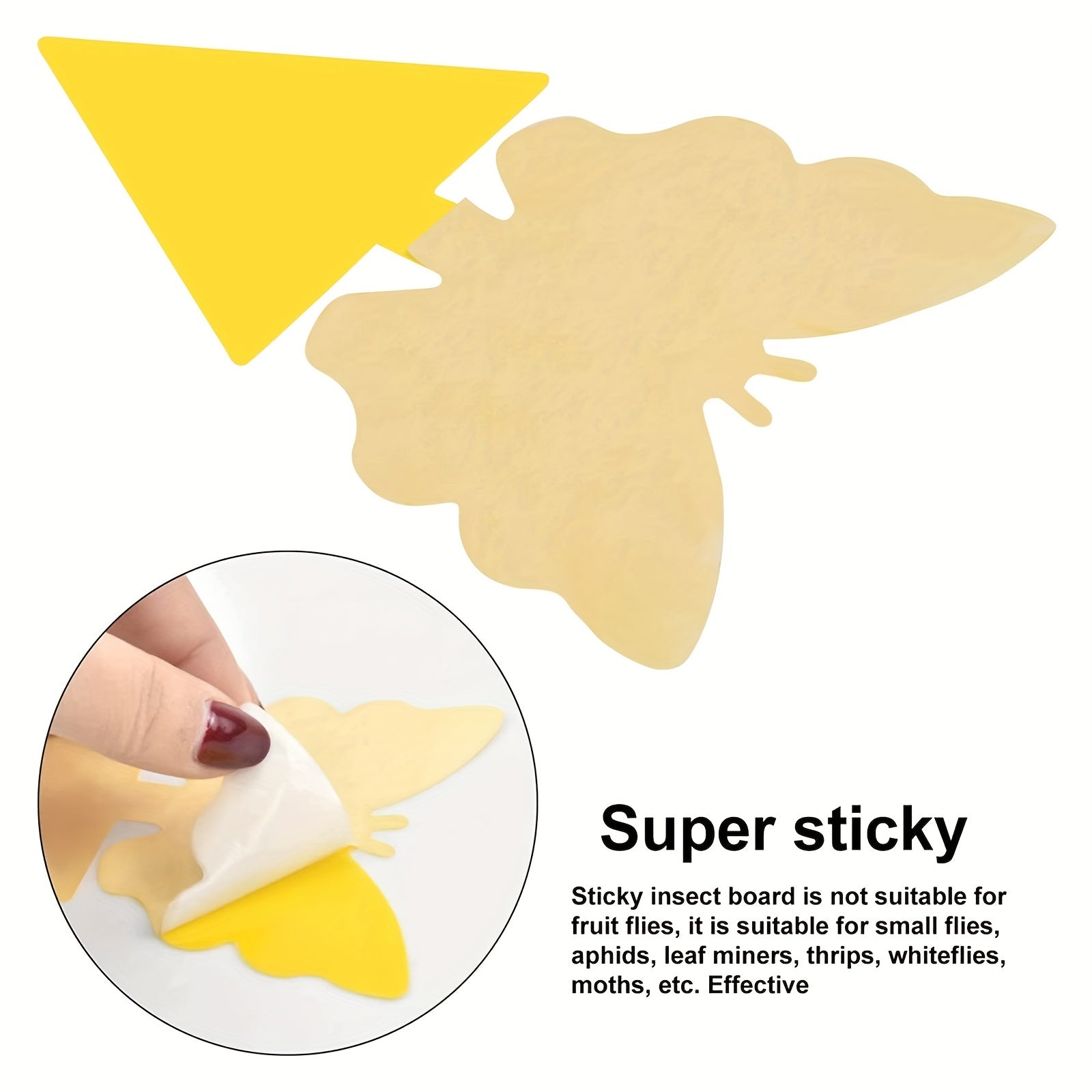 103pcs Dual-Sided Fruit Fly Trap Indoor Outdoor Catch Fungus Gnats Mosqui