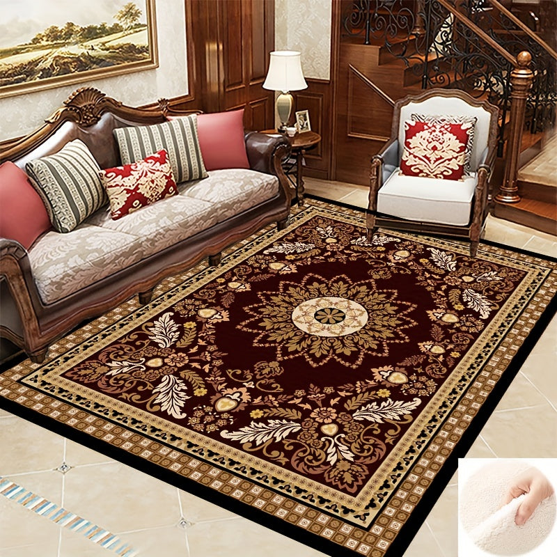 Vintage Boho Kitchen Rug European Style Palace Classical American Rural Land Bla