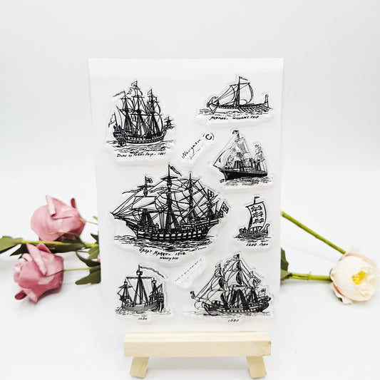 1pc Boat Transparent Stamp DIY Card Making Gift