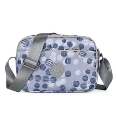Letter Patch Decor Nylon Shoulder Bag With Pockets
