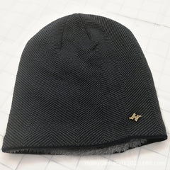 Men's Fleece Thickened Knitted Hat Winter Ear Protection Cap