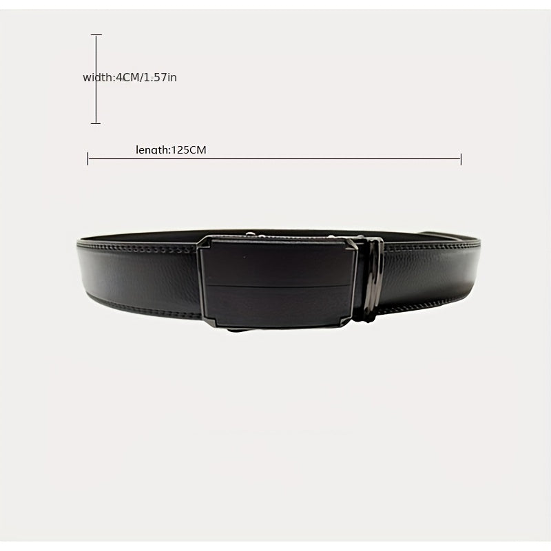 ZDC X12 Men's Leather Belt Automatic Buckle Casual Belt C Step Line 14 Pattern