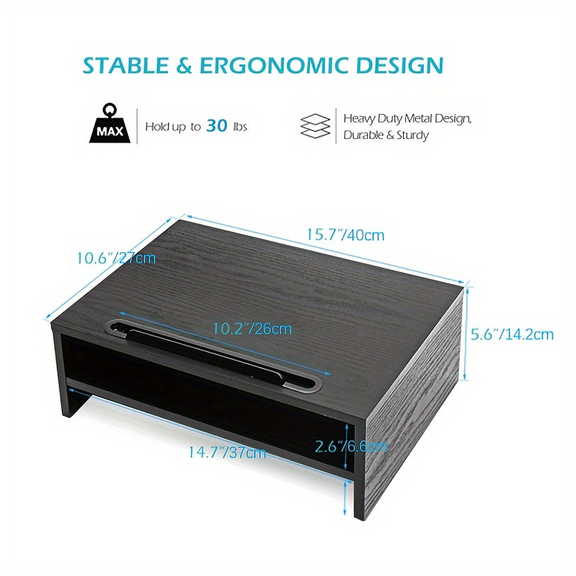 Monitor Stand Riser Office Desktop Organizer Stand For 1 Monitors