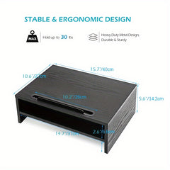 Monitor Stand Riser Office Desktop Organizer Stand For 1 Monitors