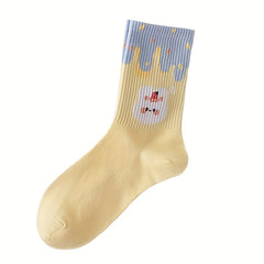 7 Pairs Cartoon Print Socks for Women