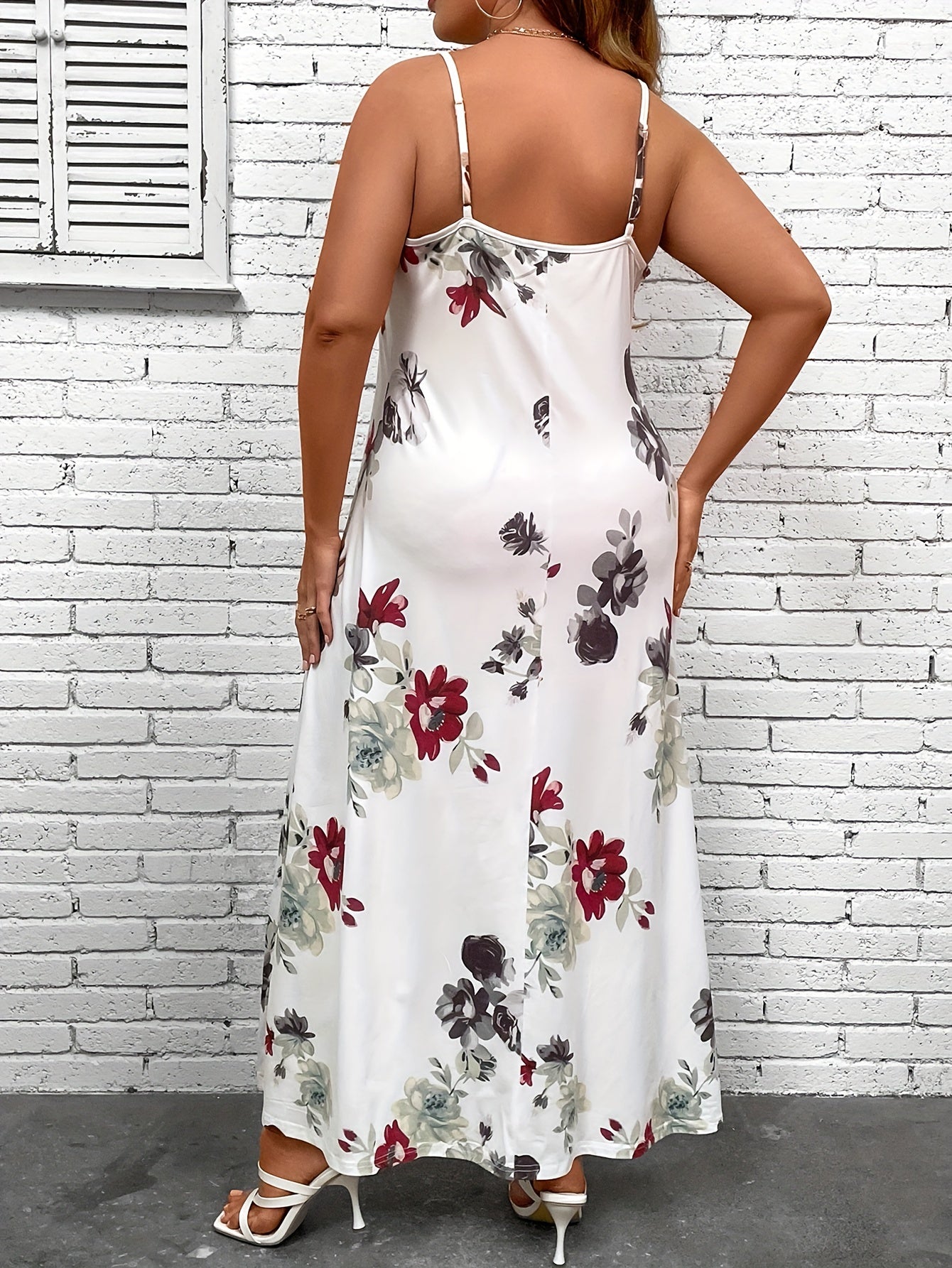  Floral Print Cami Maxi Dress
