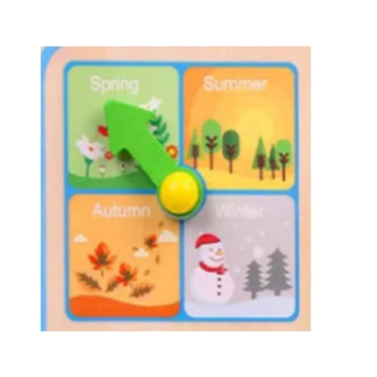 Wooden Educational Clock Calendar Teaching Clock Board