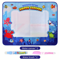 Magic Doodle Mat & Watercolor Canvas for Kids Mess Drawing Fun
