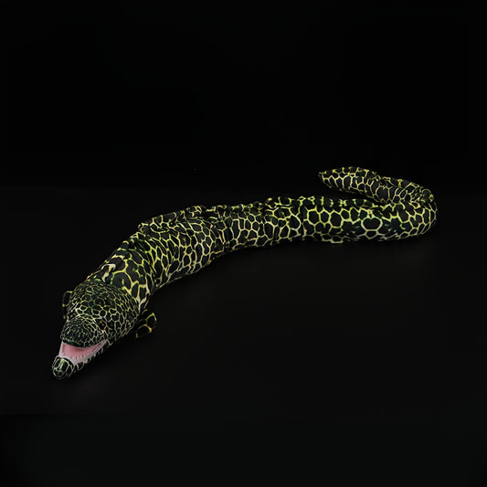 Realistic Green Leopard Print Conger Eel Plush Toy 39.76in