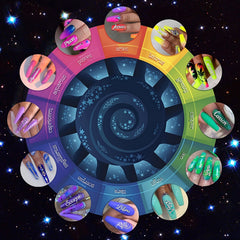 Nail Charms Nail Glitter Sequins Nail Decals With Twelve Constellation Letter