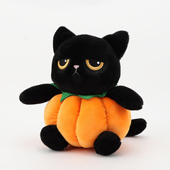 Halloween Cat Plush & Pumpkin Stuffed Animal Combo