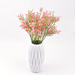 5pcs Simulation Gypsophila Wedding Bouquet Soft Glue Three Forks Plastic Flower