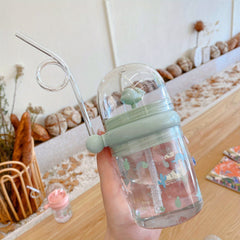 Children's Whale Straw Cup Anti-Fall Portable Water Cup