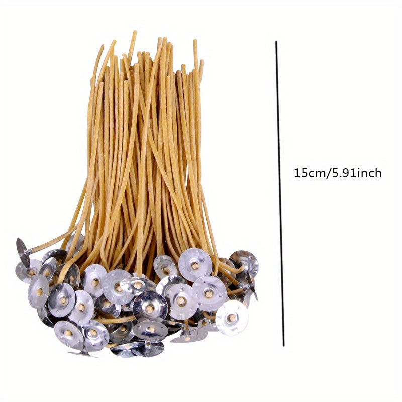 100pcs Hemp Thread Beeswax Wax Core DIY Candle Thread Candle Accessories
