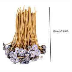 100pcs Hemp Thread Beeswax Wax Core DIY Candle Thread Candle Accessories