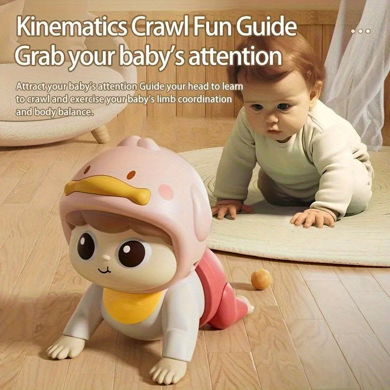 Interactive Baby Crawling Toy with Music & Lights