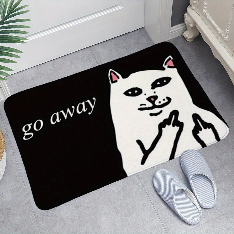 Fluffy Front Door Faux Fur Welcome Mat Non-Slip Machine Washable