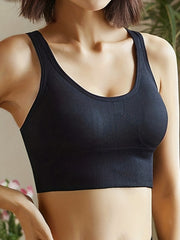 Women's Solid Sports Bra for Yoga Running Fitness