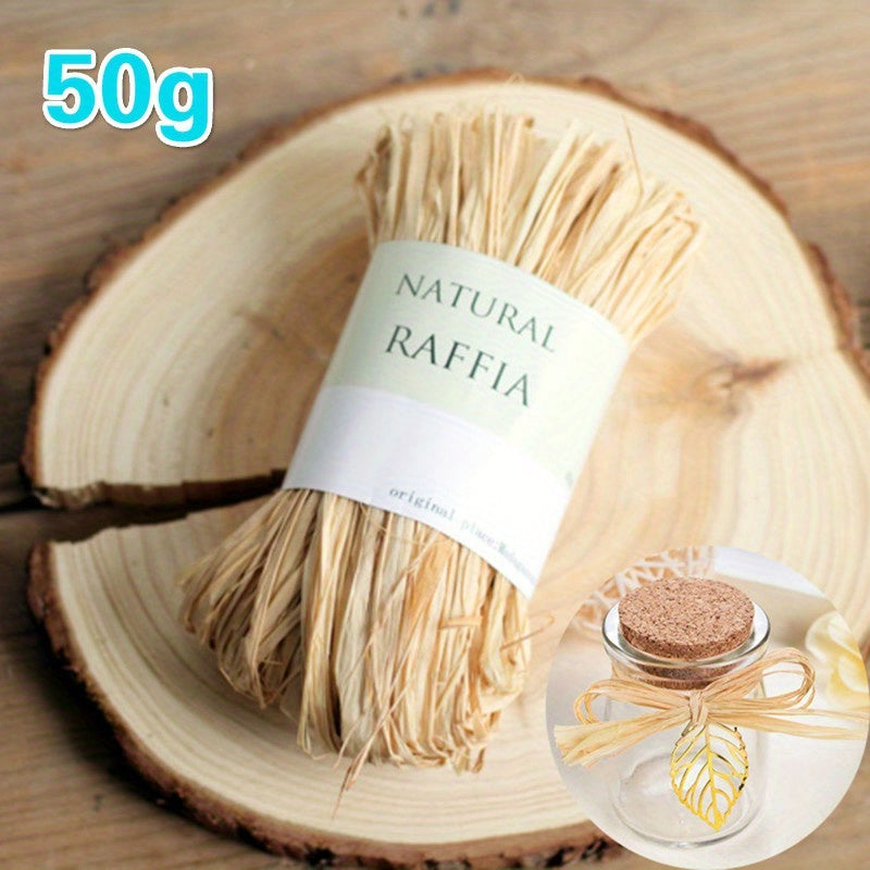 50g Natural Raffia Ribbon Cord Raffia Packing Rope For Gift Wrap