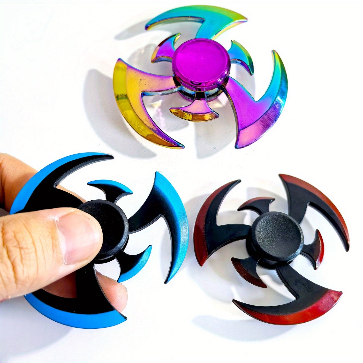 Colorful Fidget Spinner Hand Crank Toy