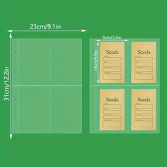Garden Seed Organization Binder with 10 Self-Sealing Seed Envelopes